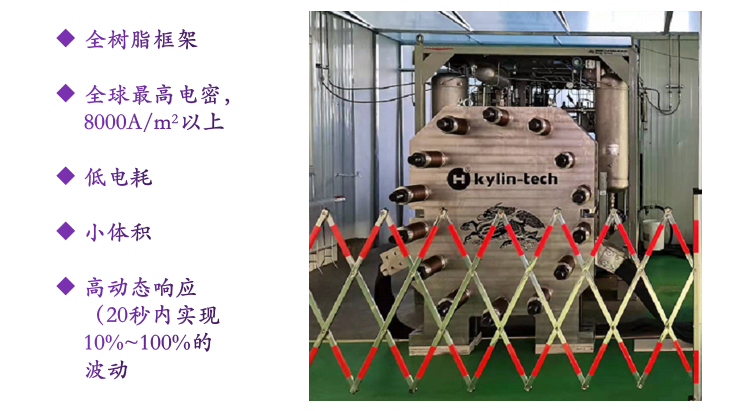 全樹(shù)脂框架高電密堿性電解槽
