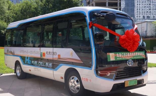 豐田氫燃料電池柯斯達(dá)成北京CBD商務(wù)班車，是冬奧會的退役車輛